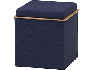 不二貿易 収納スツール プット ブルー