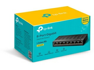 TP-Link ティーピーリンク 8ポートギガ 10/100/1000Mbps デスクトップスイッチ プラスチック製筐体 壁掛け可能 3年保証 LS1008GJP