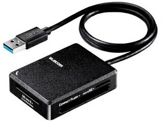 ELECOM エレコム USB3.0対応メモリリーダライタ/超高速タイプ/ケーブル50cm/SD+microSD+MS+CF対応/ブラック MR3-C402BK