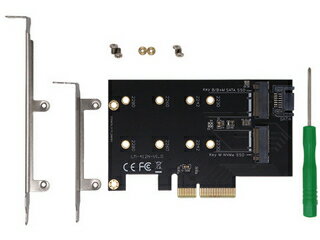 ainex アイネックス M.2 NVMe SSD変換PCIeカード SATAコンボ AIF-09