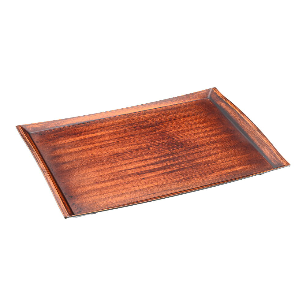 関東プラスチック レトロ木目 葵盆(ノンスリップ加工) 尺3寸