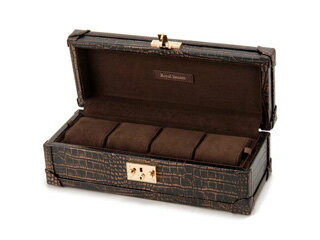 Royal Hausen ロイヤルハウゼン SWB001-4 時計収納ケース 牛革クロコ型押し4本収納 Royal Hausen ロイヤルハウゼン SWB001-4 時計収納ケース 牛革クロコ型押し4本収納