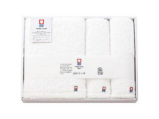 ふわリッチ ふわリッチ 無撚糸バス・フェイスタオルセット(ホワイト) 9120-050