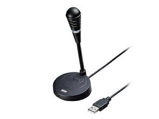 サンワサプライ サンワサプライ フラット型のUSBマイク MM-MCU03BKN