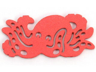 【納期約3週間かかります】 Fisheye フィッシュアイ 40319(レッド)　うみキャラプレート タコ　HALF+ ハーフプラス