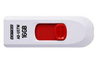ADTEC アドテック スライド式USBメモリ 16GB ホワイト/レッド AD-USTW16G-U2 ADTEC アドテック スライド式USBメモリ 16GB ホワイト/レッド AD-USTW16G-U2