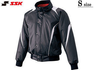SSK エスエスケイ 【メンズ】蓄熱グラウンドコート フルZIP+ボタン比翼付き【ブラック×シルバーグレー..
