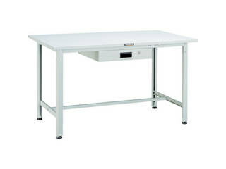【組立・輸送等の都合で納期に1週間以上かかります】 TRUSCO/トラスコ中山 【代引不可】SAE型作業台 900X750XH740 薄型1段引出付 ホワイト色 SAE-0975UDK1 W