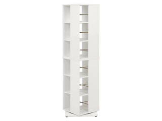 萩原 ハギハラ 【組立式】回転コミックラック ホワイト RCC-1024WH メーカー直送 同梱不可 カード決済のみ対応 沖縄・北海道・離島お届け並びに時間指定不可