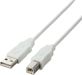 ELECOM エレコム EU RoHS準拠 USB2.0ケーブル ABタイプ/1.5m ホワイト USB2-ECO15WH