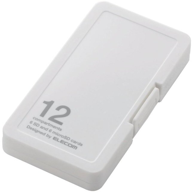 ELECOM エレコム メモリカードケース/インデックス台紙付き/SD6枚+microSD6枚収納/ホワイト CMC-SDCPP12WH