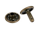 TRUSCO トラスコ中山 特大カシメ スチール 金ブロンズメッキ 13mm 20組入 (ブリスターパック入) P-THP-TCBG