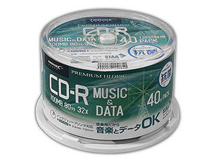 HIDISC HIDISC CD-R RۃfBA 32{ 700MB zCgChv^u XshP[X 40 HDCR80GP40NAB