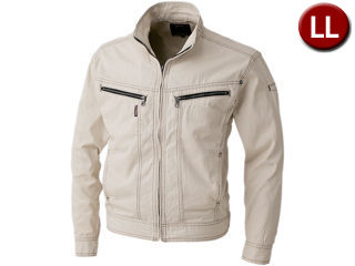 chusan/中国産業 長袖ジャンバー LLサイズ アイボリー 8167-03-LL