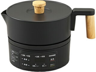 IRIS OHYAMA アイリスオーヤマ ICK-M1200-B ブラック クッキングケトル 1.0L 湯沸かしはもちろん、お鍋や炊飯もできるクッキングケトル。 温度と時間が調節できるので、低温調理や煮込み料理も可能。