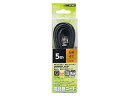 ミヨシ 【5個セット】 ミヨシ 電話機コード 6極4芯 5m 黒 DC-405/BKX5