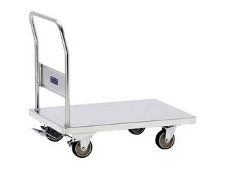 遠藤商事 フットブレーキ付 オールステンレス台車 NW-7545D-FB