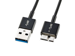 サンワサプライ  サンワサプライ USB3.0マイクロケーブル(A-MicroB) 0.5m 超ごく細 KU30-AMCSS05KX5