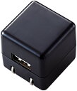 ELECOM エレコム オーディオ用AC充電器/for Walkman/CUBE/1A出力/USB1ポート/ブラック AVS-ACUAN007BK(2)