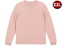 United Athle/ユナイテッドアスレ 5.6オンス ロングスリーブ Tシャツ (1.6インチリブ) XXLサイズ (オフピンク)