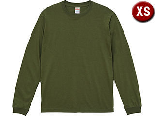 United Athle/ユナイテッドアスレ 5.6オンス ロングスリーブ Tシャツ XSサイズ (ライトオリーブ) 501101C-739