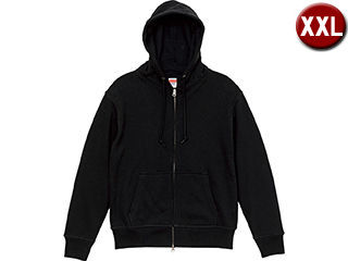 United Athle/ユナイテッドアスレ 12.7オンス ヘヴィーウェイト スウェット フルジップ パーカ XXLサイズ (ブラック)