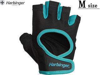 ハービンジャー Harbinger パワーグローブ トレーニング手袋 女性用 ブラック×ブルー Mサイズ(17.8-19cm) 21503