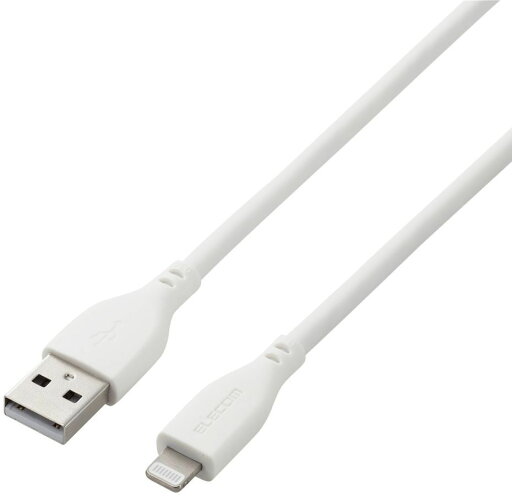 ELECOM エレコム なめらかLightningケーブル 1.0m MPA-UALSS10WH ホワイト ELECOM エレコム なめらかLightningケーブル 1.0m MPA-UALSS10WH ホワイト