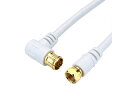 HORIC HORIC アンテナケーブル 0.5m ホワイト L字差込式/ネジ式コネクタ AC05-445WH(2)