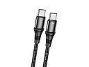 日本トラストテクノロジー 日本トラストテクノロジー hoco X50 100W PD対応ナイロンケーブル 1m X50-100TC10-BK(2)