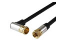 HORIC HORIC アンテナケーブル 3m ブラック アルミヘッド L字差込式/ネジ式コネクタ AC30-389BK(2)