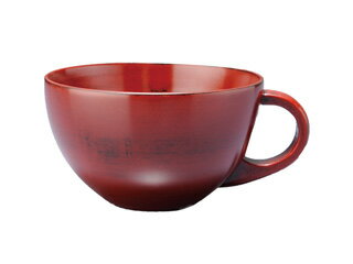 若兆 スープカップ 340ml 木製 大 漆 天然木 持ち手付き 食器 根来