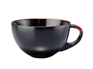 若兆 スープカップ 340ml 木製 大 漆 天然木 持ち手付き 食器 曙