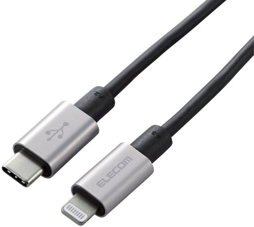 ELECOM エレコム USB-C to Lightningケーブル(耐久仕様) 1.0m グレー MPA-CLPS10GY ELECOM エレコム USB-C to Lightningケーブル(耐久仕様) 1.0m グレー MPA-CLPS10GY