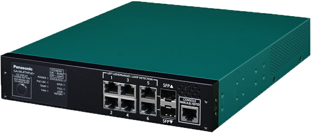 パナソニックEWネットワークス 6ポート PoE給電スイッチングハブ GA-ML4THPoE+ PN260494