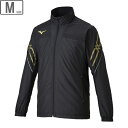ミズノ mizuno 【メンズ】MCL 中綿ブレスサーモウォーマージャケット【ブラック×ゴールド】【Mサイズ】 32ME1631