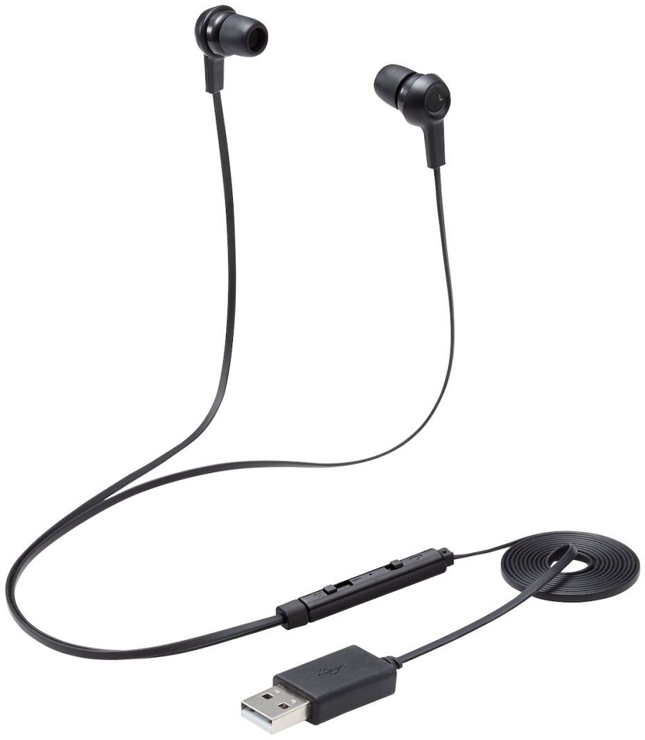 ELECOM エレコム USB接続ヘッドセット マイク ミュートスイッチ付き 両耳 HS-EP17UBK ブラック