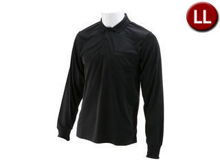 SK11 長袖ポロシャツ LLサイズ ブラック 1枚 LL-BLK-1P