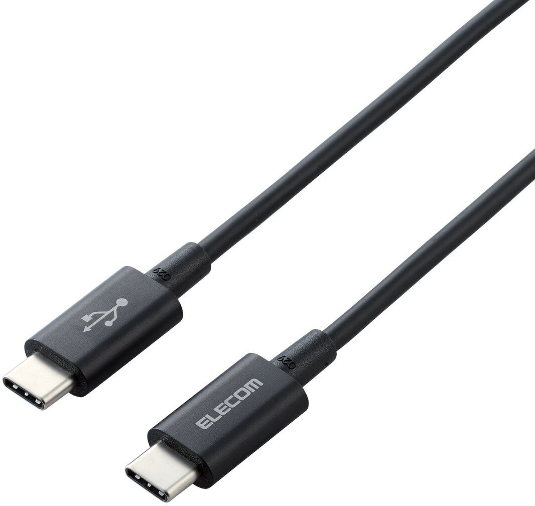 ELECOM エレコム スマホ・タブレット用USBケーブル/USB(C-C)/準高耐久/PD対応/認証品/1.0m/ブラック MPA-CCPS10PNBK