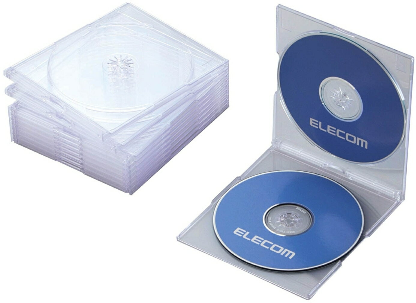 ELECOM 쥳 Blu-ray/DVD/CDץ饱/2Ǽ/10ѥå/ꥢ CCD-JSCSW10CR