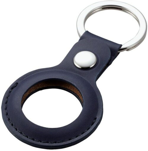 ELECOM エレコム AirTag用アクセサリ/キーリング付ソフトレザーバンパー/ネイビー AT-LBKNV ELECOM エレコム AirTag用アクセサリ/キーリング付ソフトレザーバンパー/ネイビー AT-LBKNV