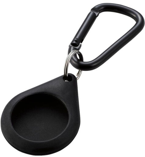 ELECOM エレコム AirTag用アクセサリ/カラビナ付シリコンケース/ブラック AT-SCKBK ELECOM エレコム AirTag用アクセサリ/カラビナ付シリコンケース/ブラック AT-SCKBK