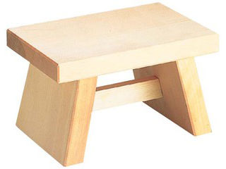 白木　風呂椅子　6−481−1　260×170×H155