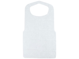 使い捨て　クリーンエプロン　八ッ折(50枚入)白