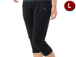 G-FIT/ジーフィット エアストレッチ ルーズフィットカプリ Lサイズ (ブラック) GF-L979S