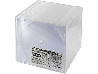 HIDISC/ハイディスク CD/DVD/BD 1枚収納 5mmスリムケース 25枚 ML-CD05S25PCR