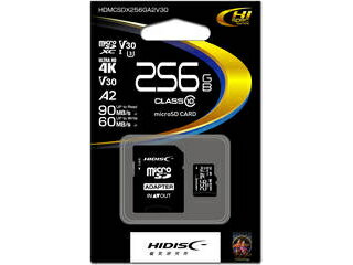 HIDISC/ハイディスク 超高速microSDXCカード 256GB CLASS10 UHS-I Speed class3, A2対応 HDMCSDX256GA2V30 HIDISC/ハイディスク 超高速microSDXCカード 256GB CLASS10 UHS-I Speed class3, A2対応 HDMCSDX256GA2V30