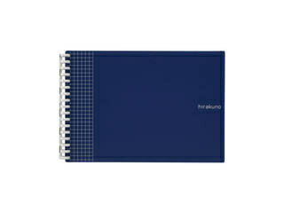 LIHIT LAB リヒトラブ hirakuno ツイストノート A5ヨコ型(E型) ネイビー N-1675-11(3)