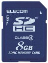 ELECOM GR SDHCJ[h/Class4/8GB/@lp/ȈՃpbP[W MF-FSD008GC4/H