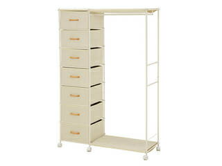 萩原 ハギハラ 【組立式】ハンガーラック ホワイト KHR-3159WH メーカー直送 同梱不可 カード決済のみ対応 沖縄・北海道・離島お届け並びに時間指定不可